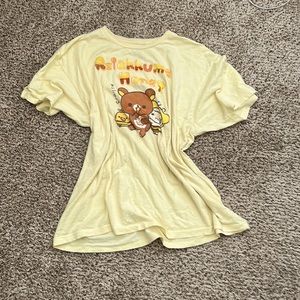 LIMITED EDITION Oversized Yellow Rilakkuma Graphic Tee ⭐️🤎